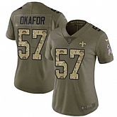 Women Nike Saints 57 Alex Okafor Olive Camo Salute To Service Limited Jersey Dzhi,baseball caps,new era cap wholesale,wholesale hats